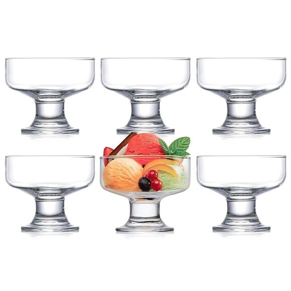 Other - NEW Stylesetter Set of 6 Footed Glass Dessert Bowls.